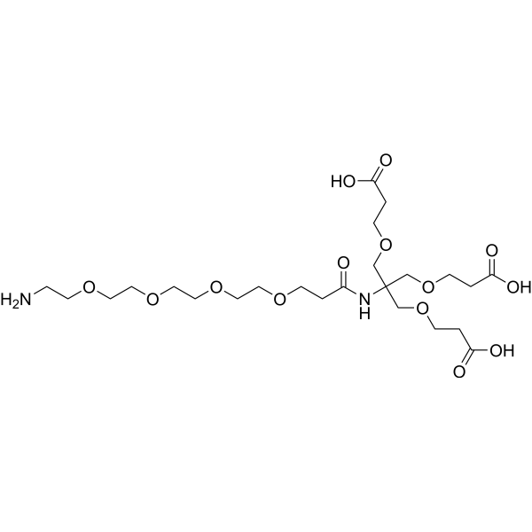 Amine-PEG4-amido-tri-(carboxyethoxymethyl)-methane Chemical Structure