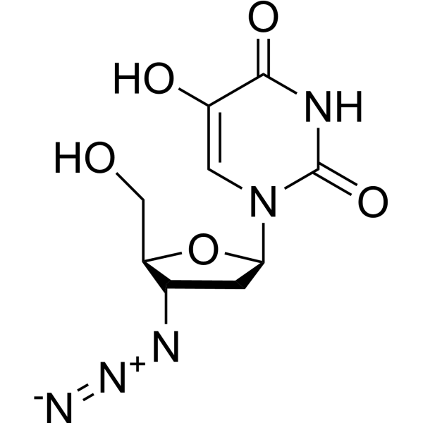 3′-Azido-2′,3′-dideoxy-5-hydroxyuridine Chemical Structure