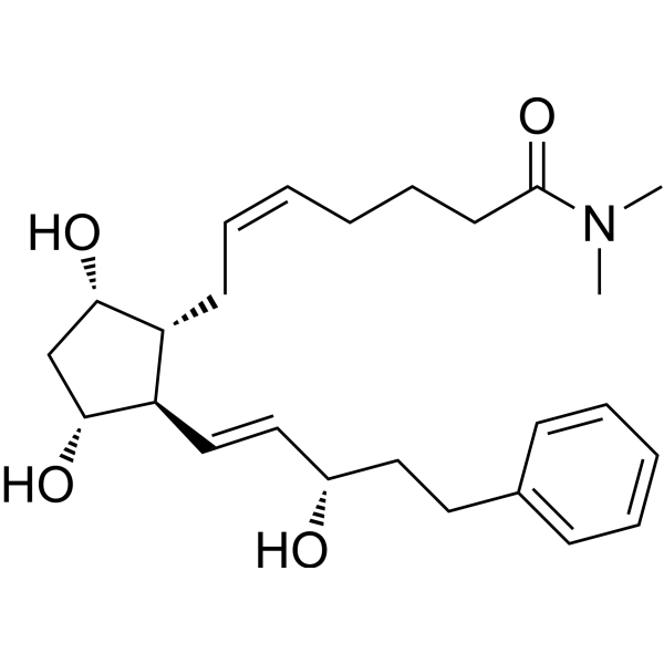 17-Phenyl trinor Prostaglandin F2α dimethyl amide Chemical Structure