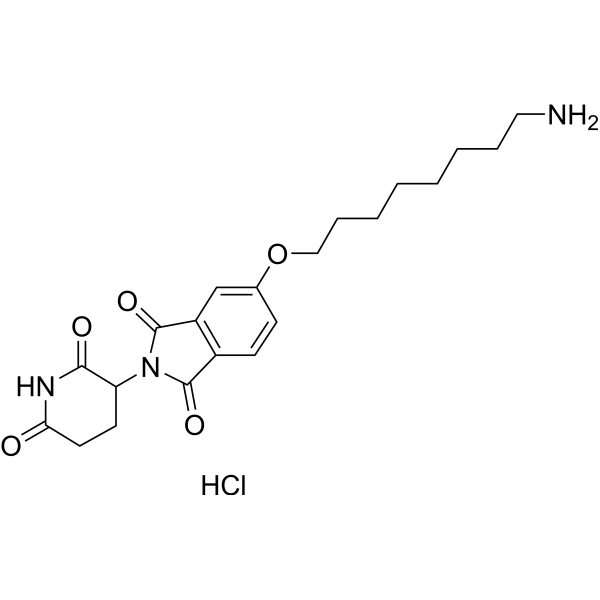 Thalidomide-5-O-<em>C</em><em>8</em>-NH2 hydrochloride