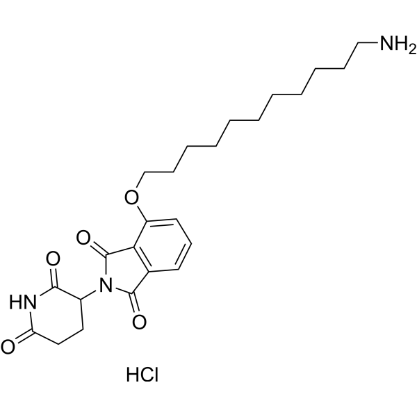 Thalidomide-4-O-C11-NH2 hydrochloride Chemical Structure