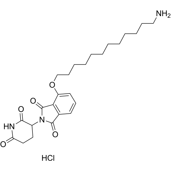 Thalidomide-4-<em>O</em>-C12-NH2 hydrochloride