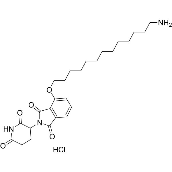 Thalidomide-4-O-C13-NH2 hydrochloride Chemical Structure