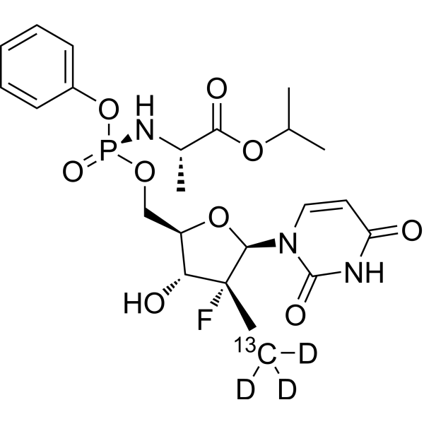 Sofosbuvir-<sup>13</sup>C,d<sub>3</sub> Chemical Structure