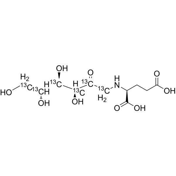 Fructose-glutamic acid-<sup>13</sup>C<sub>6</sub> Chemical Structure