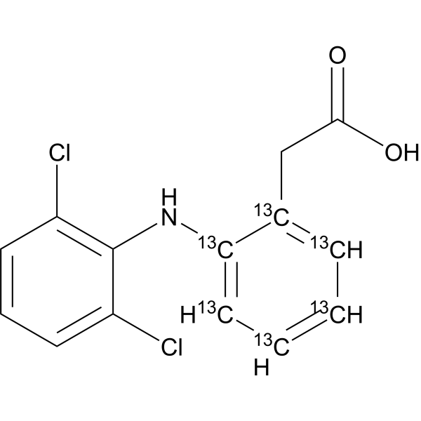 Diclofenac-<sup>13</sup>C<sub>6</sub> Chemical Structure