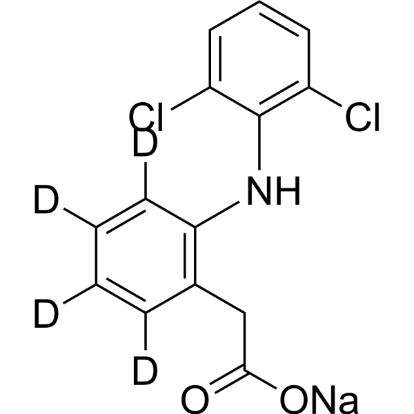 Diclofenac-d<sub>4</sub> sodium Chemical Structure