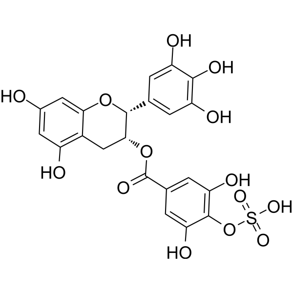 EGCG-4″-sulfate Chemical Structure