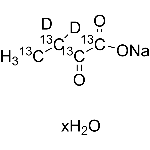 2-Ketobutyric acid-<sup>13</sup>C<sub>4</sub>,3,3-d<sub>2</sub> sodium salt hydrate Chemical Structure