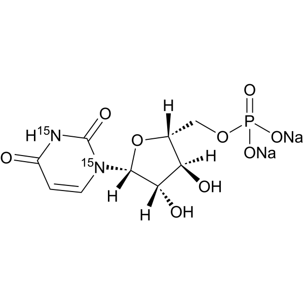 Uridine 5′-monophosphate-<sup>15</sup>N<sub>2</sub> sodium Chemical Structure