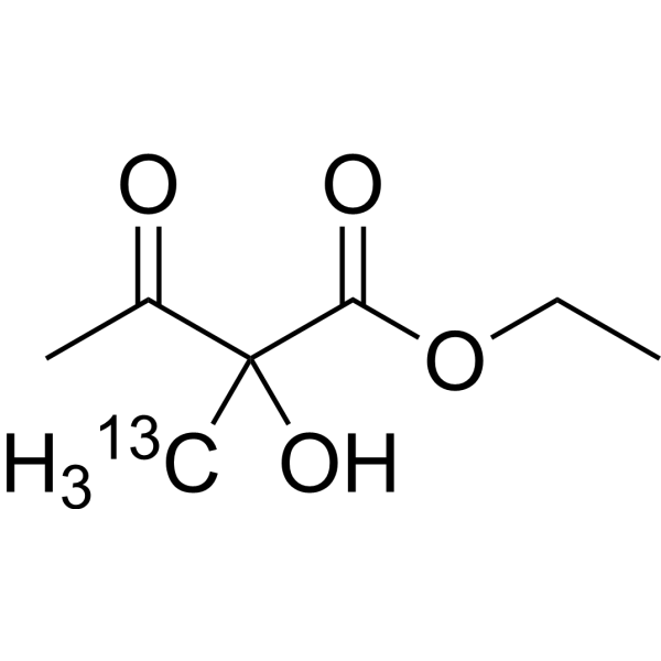 Ethyl 2-hydroxy-2-methyl-3-oxobutanoate-<sup>13</sup>C Chemical Structure