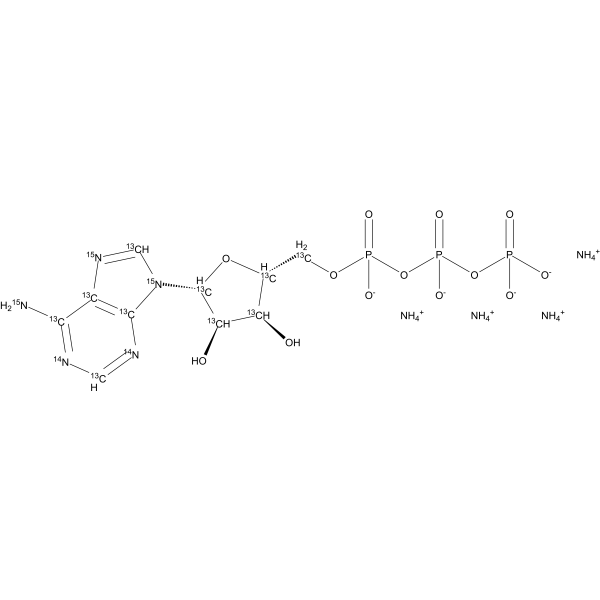 Adenosine 5'-<em>triphosphate</em>-13C10,15N5 ammonium