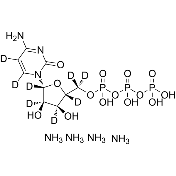 Cytidine 5'-Triphosphate ammonium salt-d<sub>8</sub> Chemical Structure