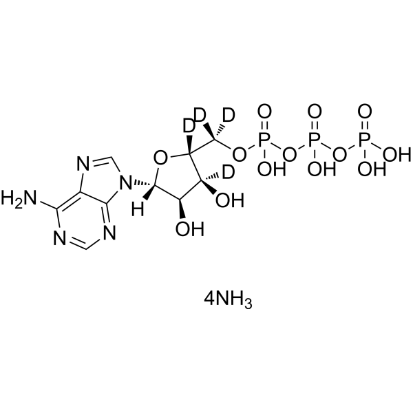 Adenosine 5'-triphosphate(ATP)-d<sub>4</sub> ammonium salt Chemical Structure