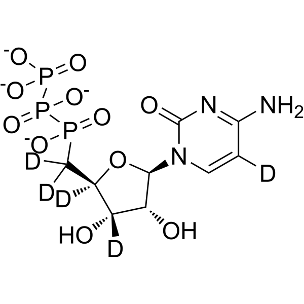 Cytidine 5'-triphosphate(CTP)-d<sub>4</sub> ammonium salt Chemical Structure