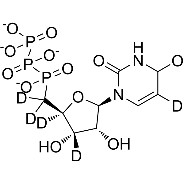 Uridine 5'-triphosphate(UTP)-d<sub>4</sub> ammonium Chemical Structure