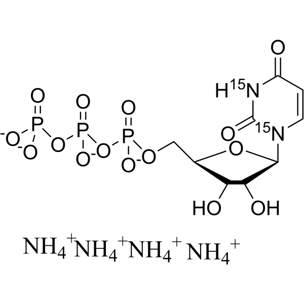 Uridine 5'-triphosphate ammonium salt-<sup>15</sup>N<sub>2</sub> Chemical Structure