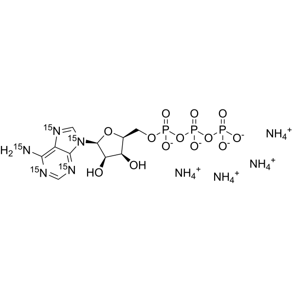 Adenosine 5'-triphosphate-<sup>15</sup>N<sub>5</sub> ammonium Chemical Structure