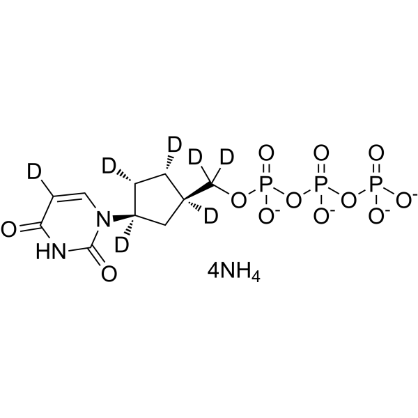 Uridine 5'-triphosphate-d<sub>7</sub> ammonium Chemical Structure