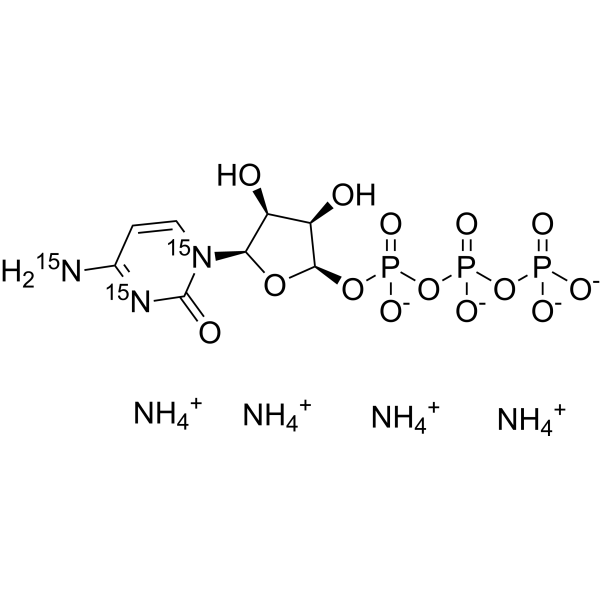 Cytidine 5'-triphosphate-<sup>15</sup>N<sub>3</sub> ammonium Chemical Structure