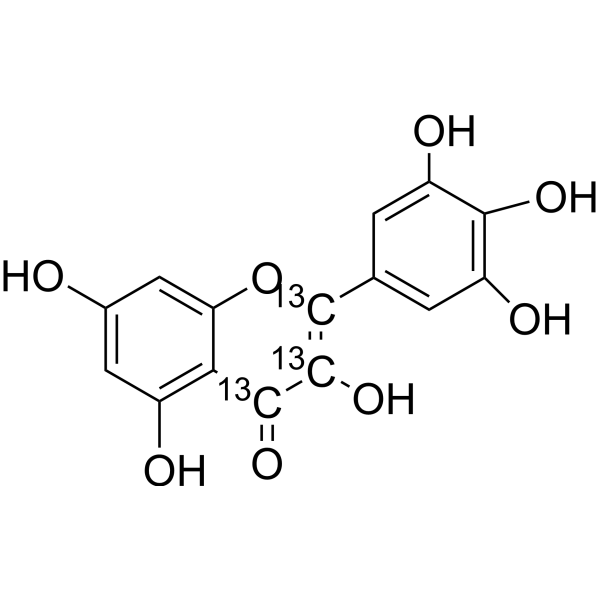 Myricetin-<sup>13</sup>C<sub>3</sub> Chemical Structure