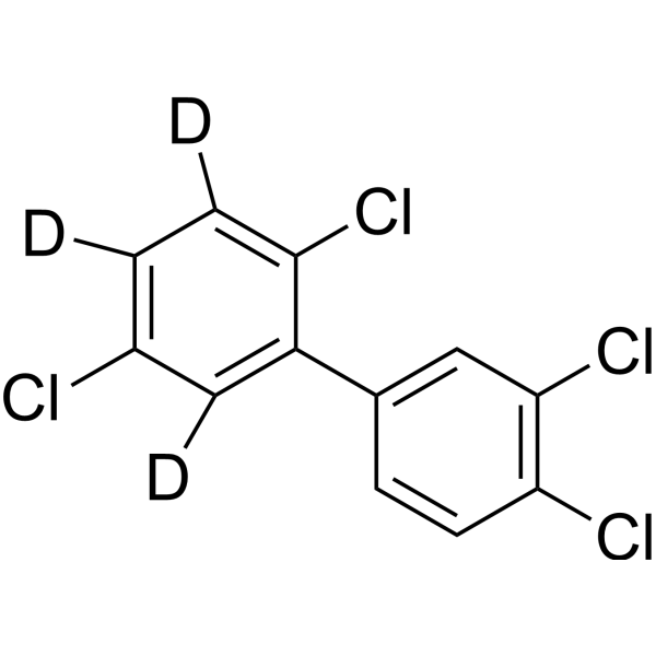2,3′,4′,5-Tetrachlorobiphenyl-3,4,6-d<sub>3</sub> Chemical Structure