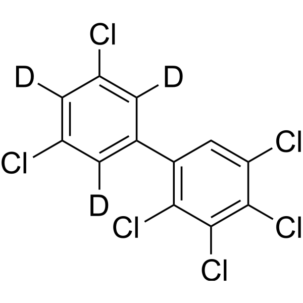 2,3,3′,4,5,5′-Hexachlorobiphenyl-2′,4′,6′-d<sub>3</sub> Chemical Structure