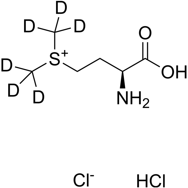 L-Methionine-d<sub>3</sub>-methyl-d<sub>3</sub>-sulfonium chloride HCl-d<sub>6</sub> hydrochloride Chemical Structure