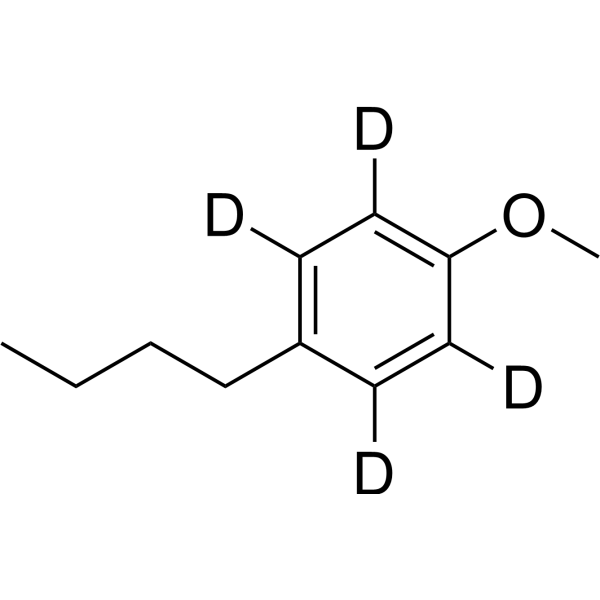4-n-Butylanisole-2,3,5,6-d<sub>4</sub> Chemical Structure