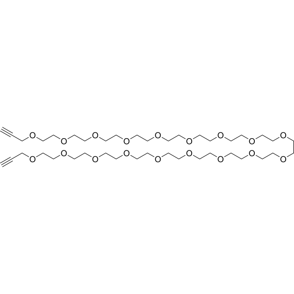 Bis-propargyl-PEG18 Chemical Structure