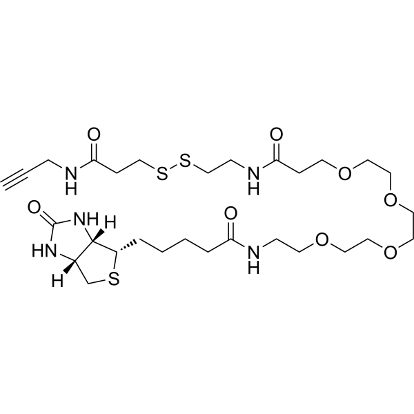 Biotin-PEG(4)-SS-Alkyne Chemical Structure