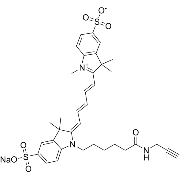 DiSulfo-Cy5 alkyne Chemical Structure
