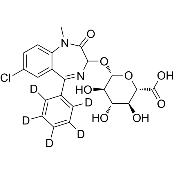 Temazepam glucuronide-d<sub>5</sub> Chemical Structure