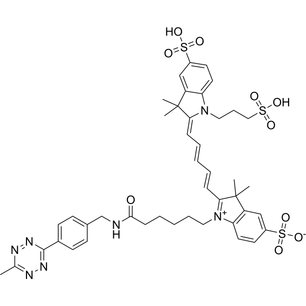 Sulfo-Cy5-Methyltetrazine Chemical Structure