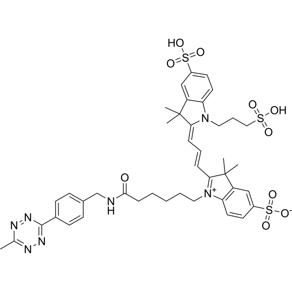 Sulfo-Cy3-Methyltetrazine Chemical Structure
