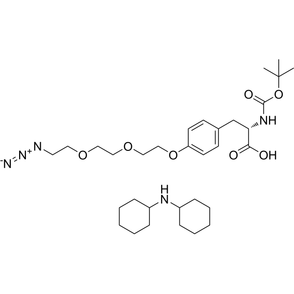 Boc-L-Tyr(PEG(3)-N3)-OH (DCHA) Chemical Structure
