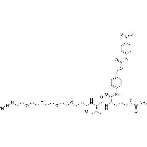 Azido-PEG(4)-Val-Cit-PAB-PNP Chemical Structure