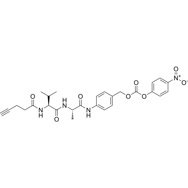 4-Pentynoyl-Val-Ala-PAB-PNP Chemical Structure
