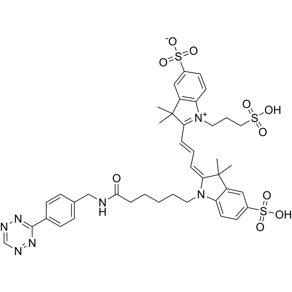 Sulfo-Cy3-Tetrazine Chemical Structure