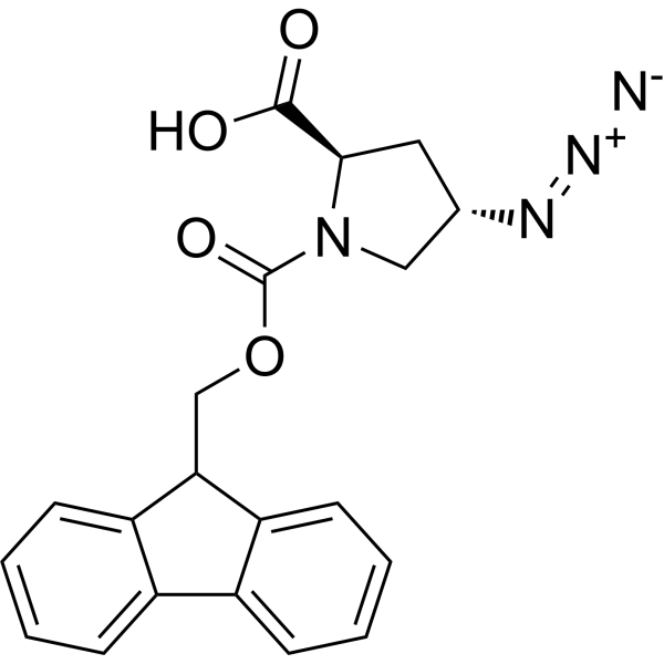 (2R,4S)-Fmoc-D-Pro(4-N3)-OH Chemical Structure