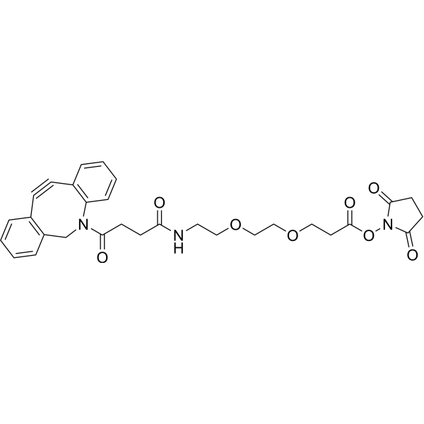 DBCO-PEG2-NHS ester Chemical Structure