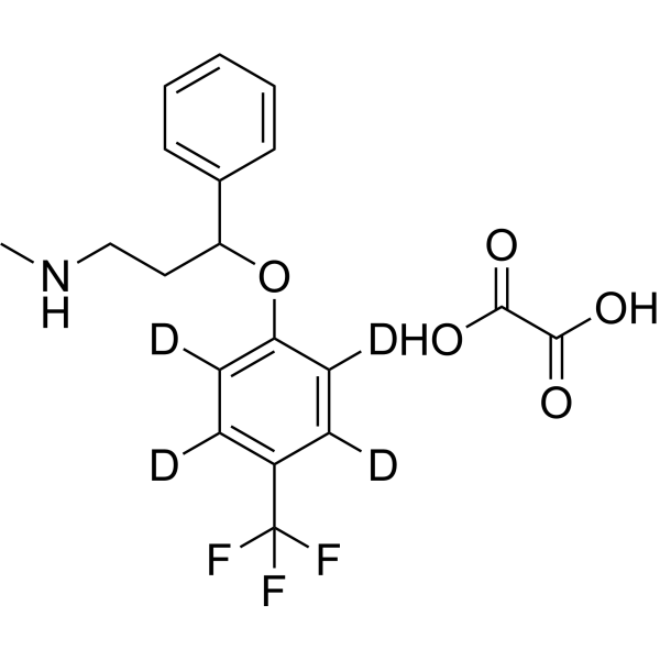 (±)-Fluoxetine-d<sub>4</sub> Oxalate (trifluoromethylphen-d<sub>4</sub>-oxy) Chemical Structure