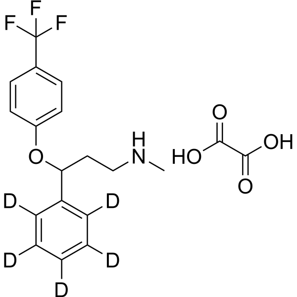 (±)-Fluoxetine-dd<sub>5</sub> Oxalate (phenyl-dd<sub>5</sub>) Chemical Structure
