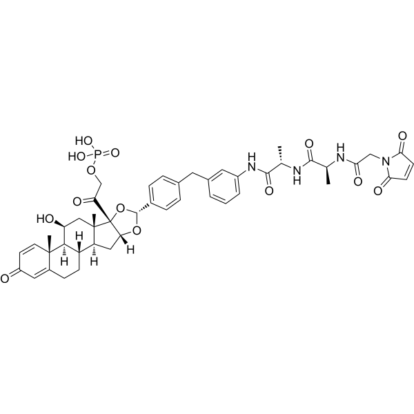 Glucocorticoid receptor agonist-1 phosphate Ala-Ala-Mal Chemical Structure