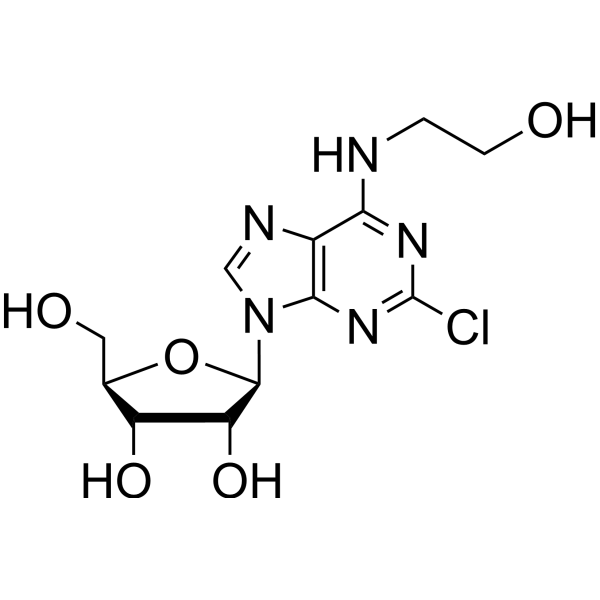 2-Chloro-N6-(2-hydroxyethyl)adenosine Chemical Structure