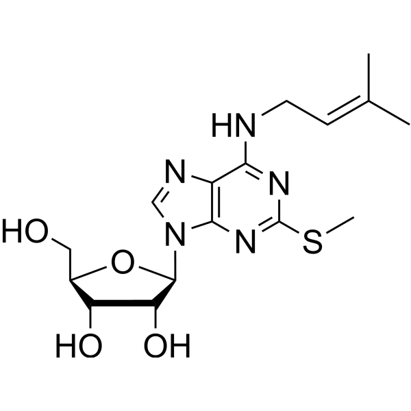 2-Methylthio isopentenyladenosine Chemical Structure
