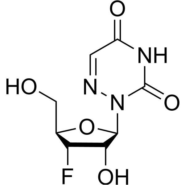 3’-Deoxy-3’-fluoro-6-azauridine Chemical Structure