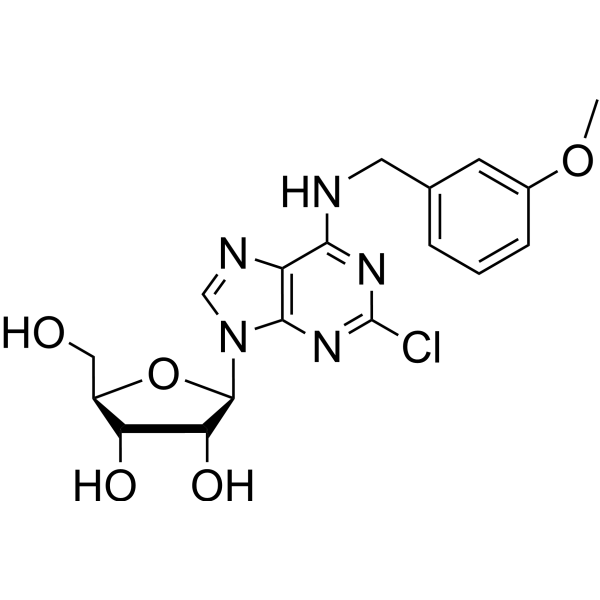 2’-Chloro-N6-(3-methoxy)benzyl adenosine Chemical Structure