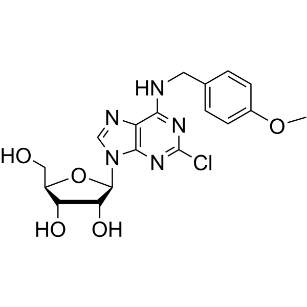 2’-Chloro-N6-(4-methoxy)benzyl adenosine Chemical Structure