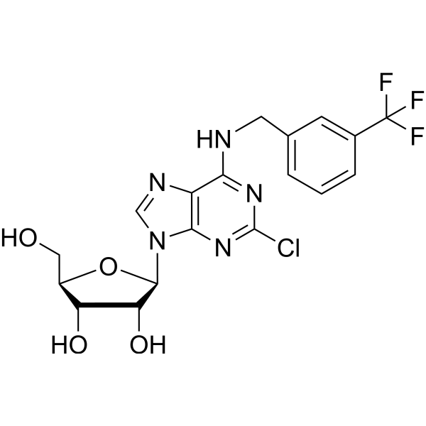 2’-Chloro-N6-(3-trifluoromethyl)benzyl adenosine Chemical Structure